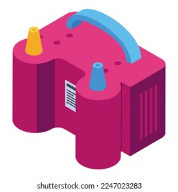 Balloon air device icon isometric vector. Art toy. Helium magic