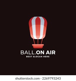 Balloon Air Gradient Logo Icon Illustration