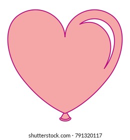 balloon air with heart shape