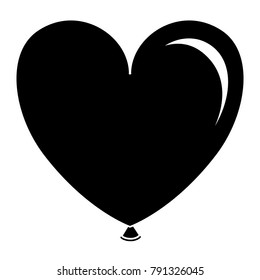 balloon air with heart shape