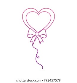balloon air with heart shaped