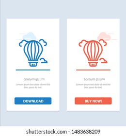 Balloon, Air, Air, Hot  Blue and Red Download and Buy Now web Widget Card Template
