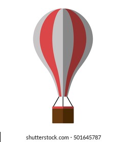 balloon air hot fly isolated icon vector illustration design