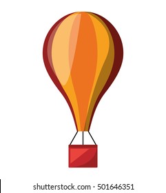 balloon air hot fly isolated icon vector illustration design