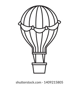 balloon air hot flying vector illustration