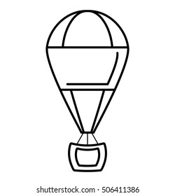 balloon air hot flying vector illustration design
