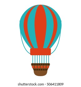 balloon air hot flying vector illustration design