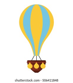 balloon air hot flying vector illustration design