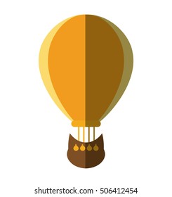balloon air hot flying vector illustration design