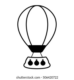 balloon air hot flying vector illustration design