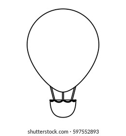 balloon air hot flying vector illustration design