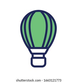 Ballonluft-Hotline und Füllstil-Symbol Vektorillustration-Design