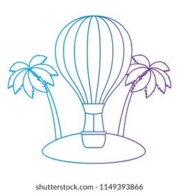 balloon air hot on the beach