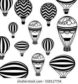 balloon air hot travel vector illustration design