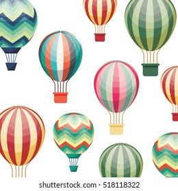 balloon air hot travel vector illustration design