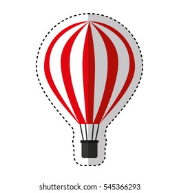 balloon air hot travel vector illustration design