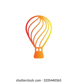 balloon air logo design in gradient color style on white background, balloon air design, balloon air vector