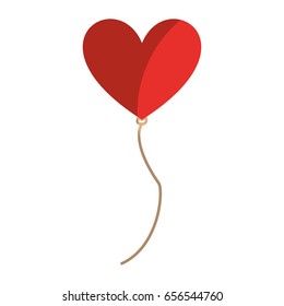 balloon air with shape heart