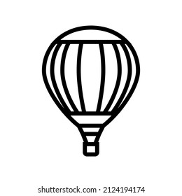 balloon air transport line icon vector. balloon air transport sign. isolated contour symbol black illustration