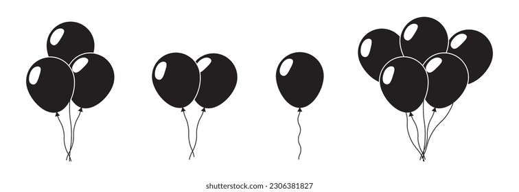 Balloon anniversary icon. Balloon icon, vector illustration