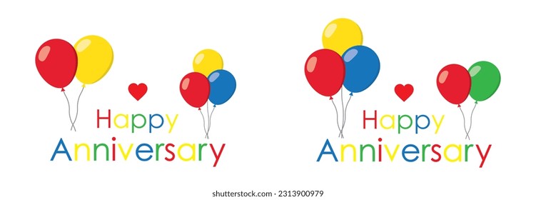 Balloon anniversary icon. Balloon icon, vector illustration