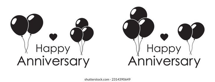 Balloon anniversary icon. Balloon icon, vector illustration