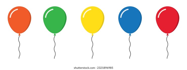 Balloon anniversary icon. Balloon icon, vector illustration