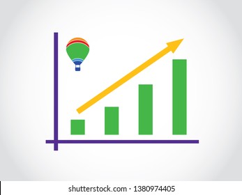 Balloon Attractions Tourist Increase Graph Arrow