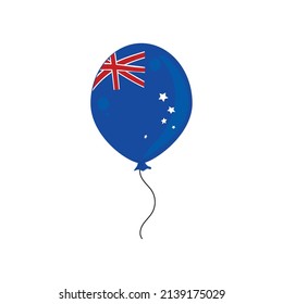 Ballon mit australischer Flagge auf Weiß