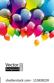 Balloon background with place for text