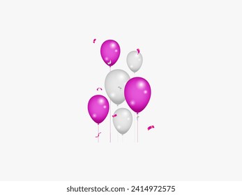 Balloon background. Vector illustration for card, party, design, flyer, poster, decor, banner, web, advertising.