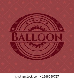 Balloon badge with red background. Vector Illustration. Detailed.