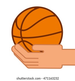 balloon basketball isolated icon vector illustration design