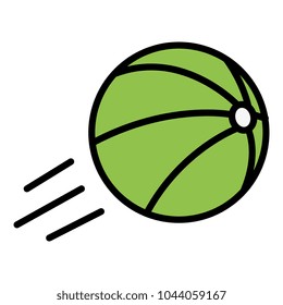 balloon beach isolated icon