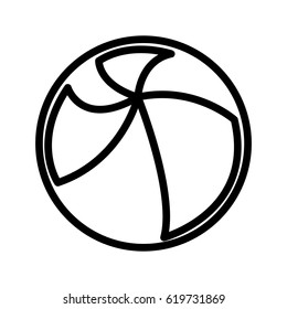 balloon beach isolated icon