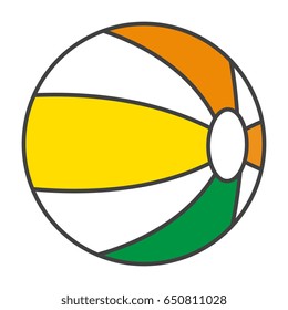 balloon beach isolated icon
