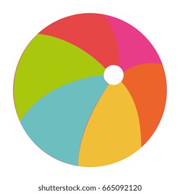 balloon beach isolated icon