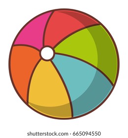 balloon beach isolated icon