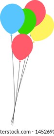 Balloon beautiful inflatable on a white background