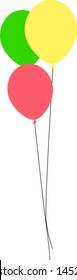 Balloon beautiful inflatable on a white background