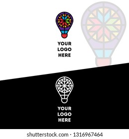 balloon with a beautiful pattern logo travel company
