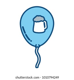 Balloon with beer jar icon