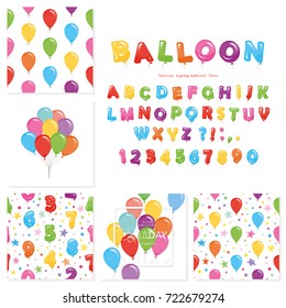 Balloon big set. For birthday and holidays design.