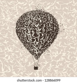 Balloon and Birds