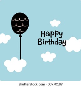 balloon birthday card design