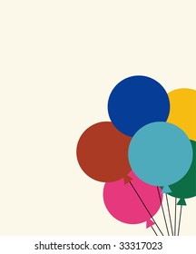 diseño de tarjetas de cumpleaños de globo