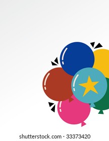 balloon birthday card design