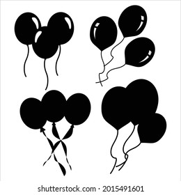 balloon birthdayparty design, vector, decoration