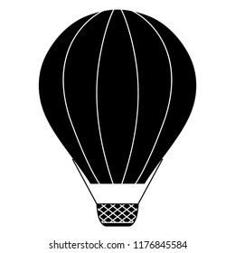 Balloon - black vector icon