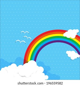 Balloon Blue and dot concept background Vector
